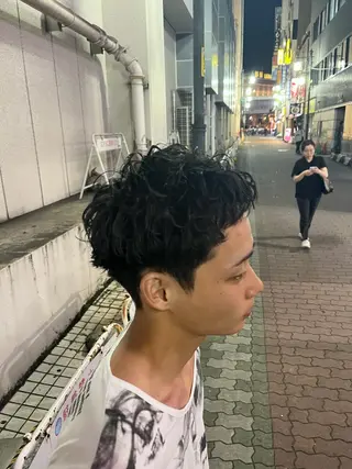 ショート パーマ メンズ特化理容師 ふうきのヘアスタイル