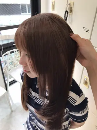 ロング 柔らかベージュ🐈／ 艶カラー／towaのヘアスタイル
