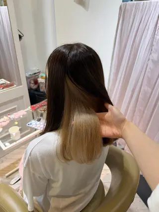 セミロング カラー ハイトーン/アレンジ かなで⊹ ࣪ ˖⟡のヘアスタイル