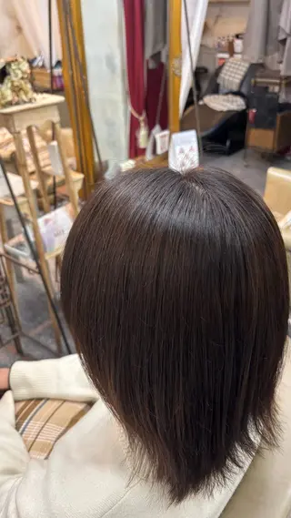 カラー ふたつやゆら🤎ྀི カラー、縮毛矯正のヘアスタイル