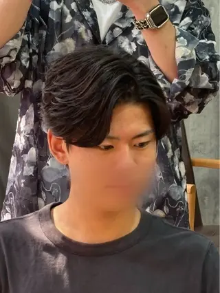 ショート パーマ メンズ シャドウ ニュアンス ツイスパ マキシのヘアスタイル