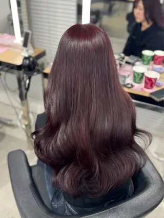 ロング カラー ヘアアレンジ 🤍淡色ピンク&ラベ ンダーYUKI🤍のヘアスタイル