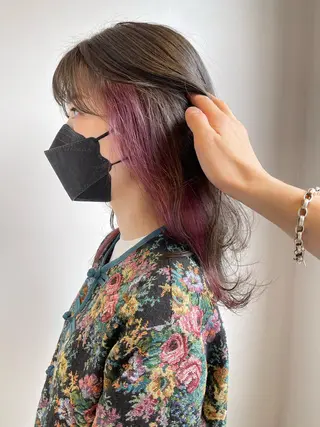 セミロング カラー &SONS 小林亨のヘアスタイル