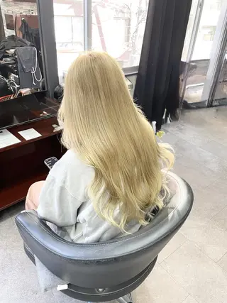ロング 💎エクステ× 🩵カラーBIZEのヘアスタイル