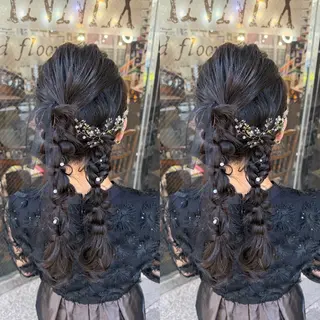 ロング ヘアアレンジ ハイライト/パーマ /ヘアセット/AOIのヘアスタイル