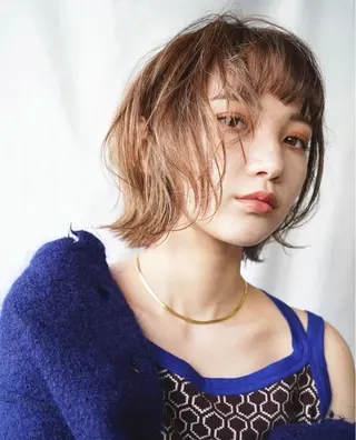 ショート カラー ヘアアレンジ 栄💗スパイキー⚡️ |パーマ|haruのヘアスタイル
