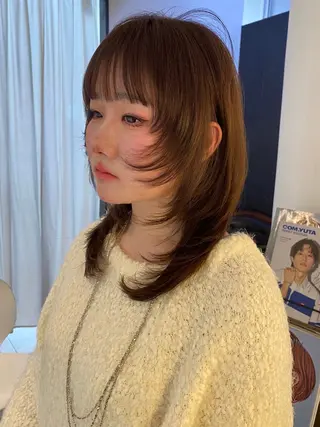 ミディアム カラー mai / linoah˚✧のヘアスタイル