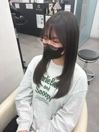 セミロング 透明感カラー×顔周り mizuki🫧のヘアスタイル