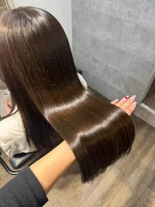 セミロング カラー Rena/韓国 /ワンホンヘアのヘアスタイル