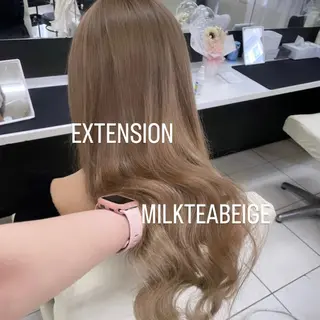 ロング カラー エクステ🩵ブリーチ 韓国ヘア🩵KAEのヘアスタイル
