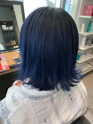 ミディアム カラー 韓国レイヤー×艶髪 ハイトーンRyukiのヘアスタイル