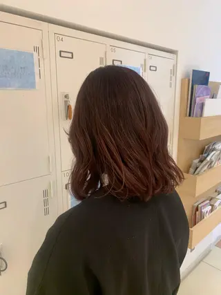 ミディアム カラー ヘアアレンジ ミドウチ アヤカのヘアスタイル