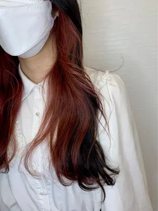 ロング カラー ヘアカラー&縮毛矯正 STAR☆RIVERのヘアスタイル