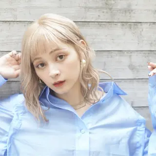 ミディアム 🔥コテ巻き風 ボブパーマ🔥のヘアスタイル