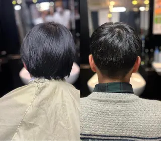 ミディアム 新宿💈カットモデル メンズカットのヘアスタイル