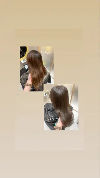 ミディアム カラー 🫧赤み消し*艶髪 nanami🫧のヘアスタイル
