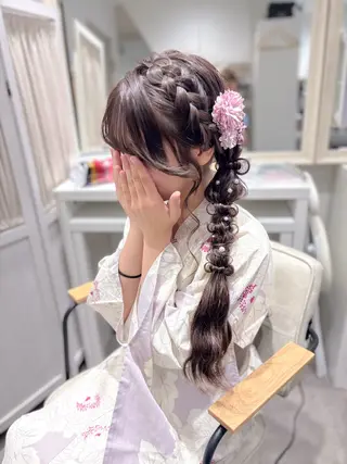 ロング ヘアアレンジ ⭐︎moe 【ヘアセット🧸】のヘアスタイル