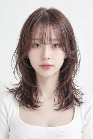 ミディアム 韓国レイヤーカット なつき🍯🐝のヘアスタイル