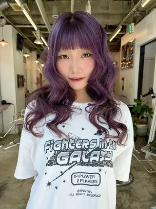 セミロング カラー ness 一花のヘアスタイル
