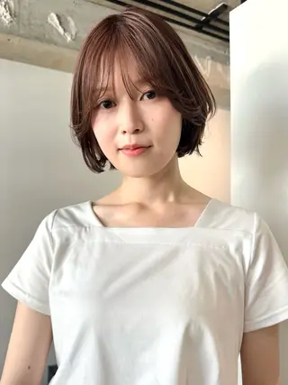 ショート カラー パーマ kazuki【顔周り ×レイヤーカット】のヘアスタイル