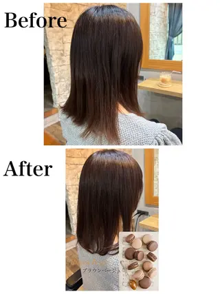 ミディアム カラー お褒めの口コミ多数✨ 美髪カラー/浦本冴絵のヘアスタイル