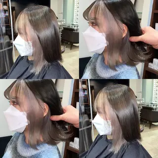 ミディアム カラー 髪質改善・縮毛矯正 特化・ユウシンのヘアスタイル
