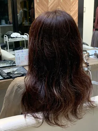 セミロング カラー 東 大介/骨格矯正カットのヘアスタイル