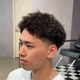 ショート パーマ ヘアアレンジ メンズ MENIN メンズ サロン 望月 涼太のヘアスタイル