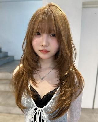 ロング 韓国レイヤー特化 🐺ミク🐺のヘアスタイル
