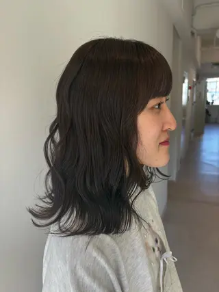 ミディアム カラー DEEokazaki sae.Aのヘアスタイル