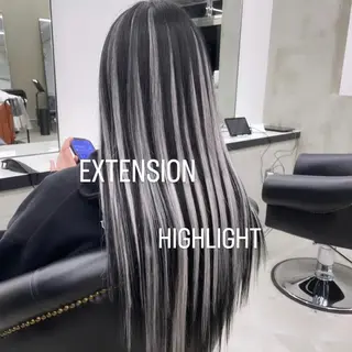 ロング カラー エクステ🩵ブリーチ 韓国ヘア🩵KAEのヘアスタイル