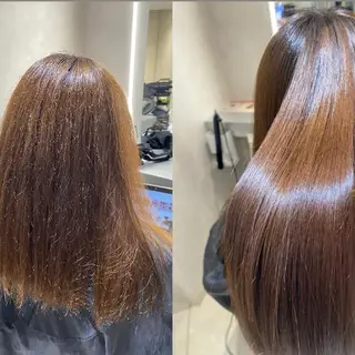 ミディアム 上品ハイトーン×艶 カラー🤍／ふうかのヘアスタイル