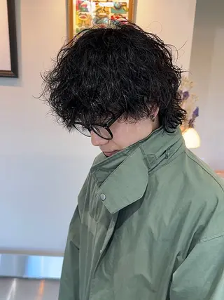 ショート ヘアアレンジ メンズ ハイトーンカラー🌈 メンズパーマ鈴木康平のヘアスタイル