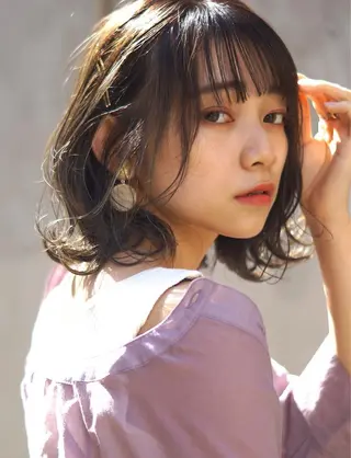 ミディアム カラー misa🫧ナチュラ ル縮毛矯正/髪質改善のヘアスタイル