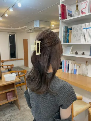 セミロング ヘアアレンジ 【表参道】Ruri デジタルパーマのヘアスタイル