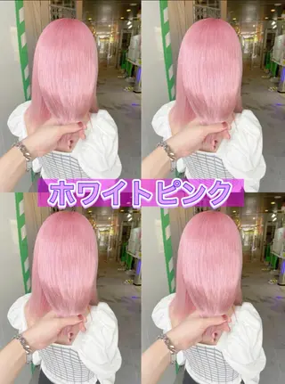 セミロング カラー 町田ブリーチ特化 MANATOのヘアスタイル