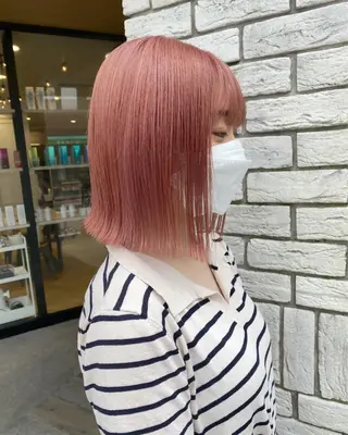 ミディアム カラー ブロンド/ミックス カラー三毛猫Kaiのヘアスタイル