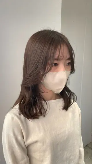 ミディアム カラー 福島kico ナカウチのヘアスタイル