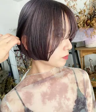ショート カラー ヘアアレンジ 福岡似合わせレイヤー /ウルフ/ハイトーンのヘアスタイル