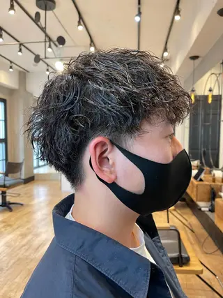 ショート パーマ メンズ メンズ特化 TAKE高崎のヘアスタイル