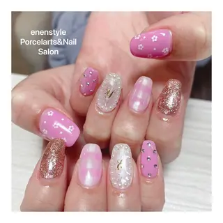 ミディアム ネイル 🐾enen style 🐾のネイルデザイン