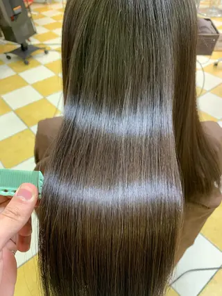 ロング ササ　ユウキ/パーマ 縮毛矯正/髪質改善のヘアスタイル