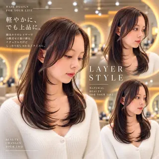 ロング カラー 美髪縮毛矯正✨🫧 レイヤー川村利幸のヘアスタイル
