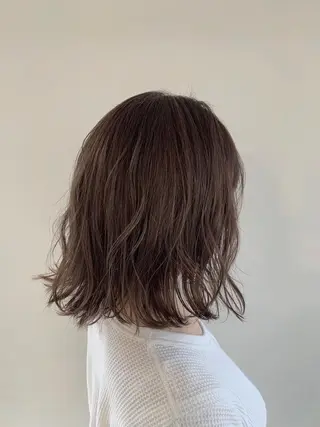ミディアム カラー パーマ ヘアアレンジ 加藤 綾華のヘアスタイル