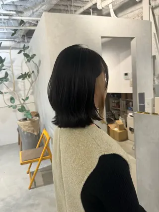 セミロング 新宿/顔周りカット +レイヤー=しずく♩のヘアスタイル