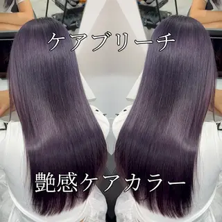 セミロング カラー 艶感ケアカラー🪞 髪質改善🪞城のヘアスタイル