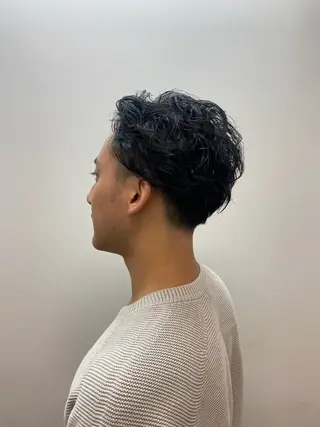 ショート パーマ メンズ 染谷 れなのヘアスタイル