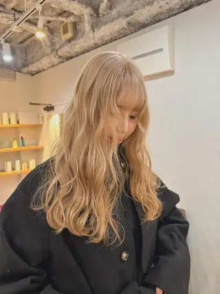ミディアム カラー パーマ honen hairのヘアスタイル