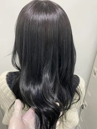 セミロング カラー パーマ ヘアアレンジ ネイル マツエク・マツパ 韓国風ベージュ🤎 赤みなし🌿横浜🤎のヘアスタイル