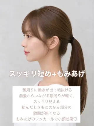 セミロング 顔周り/くびれヘア 韓国ヘア💕風間るなのヘアスタイル